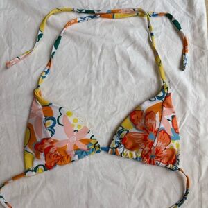 Floral Triangle Bikini Top